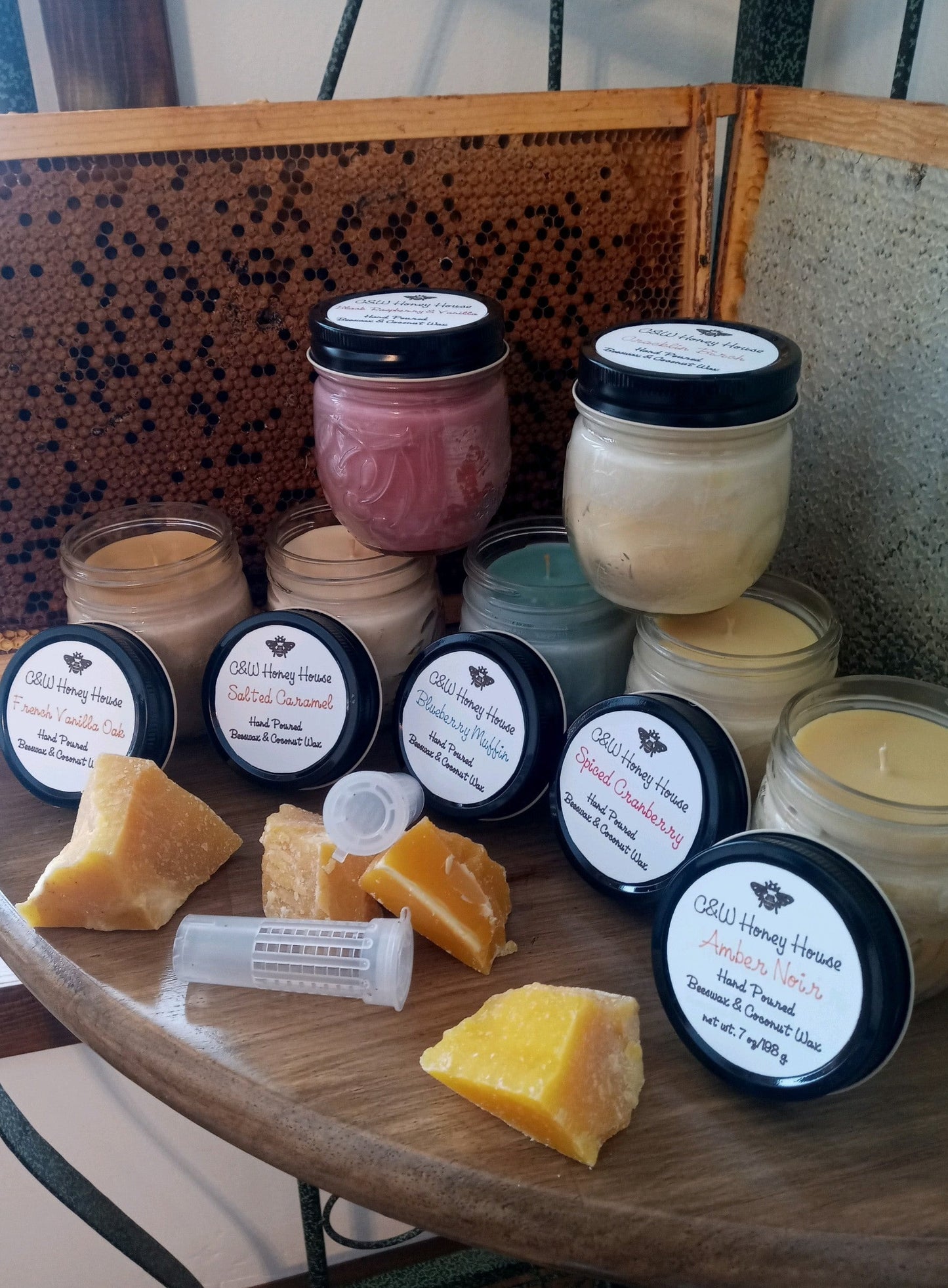 Hand Poured Beeswax and Coconut Wax Candles 7.2 oz